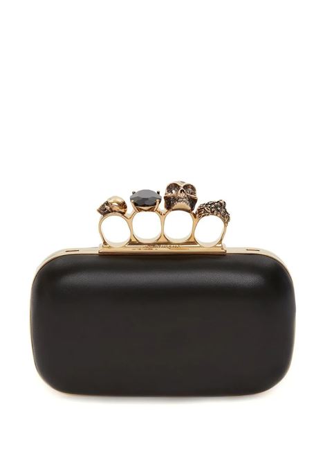 Clutch Knuckle Con Catena in Nero ALEXANDER MCQUEEN | 676256-1AAJD1000